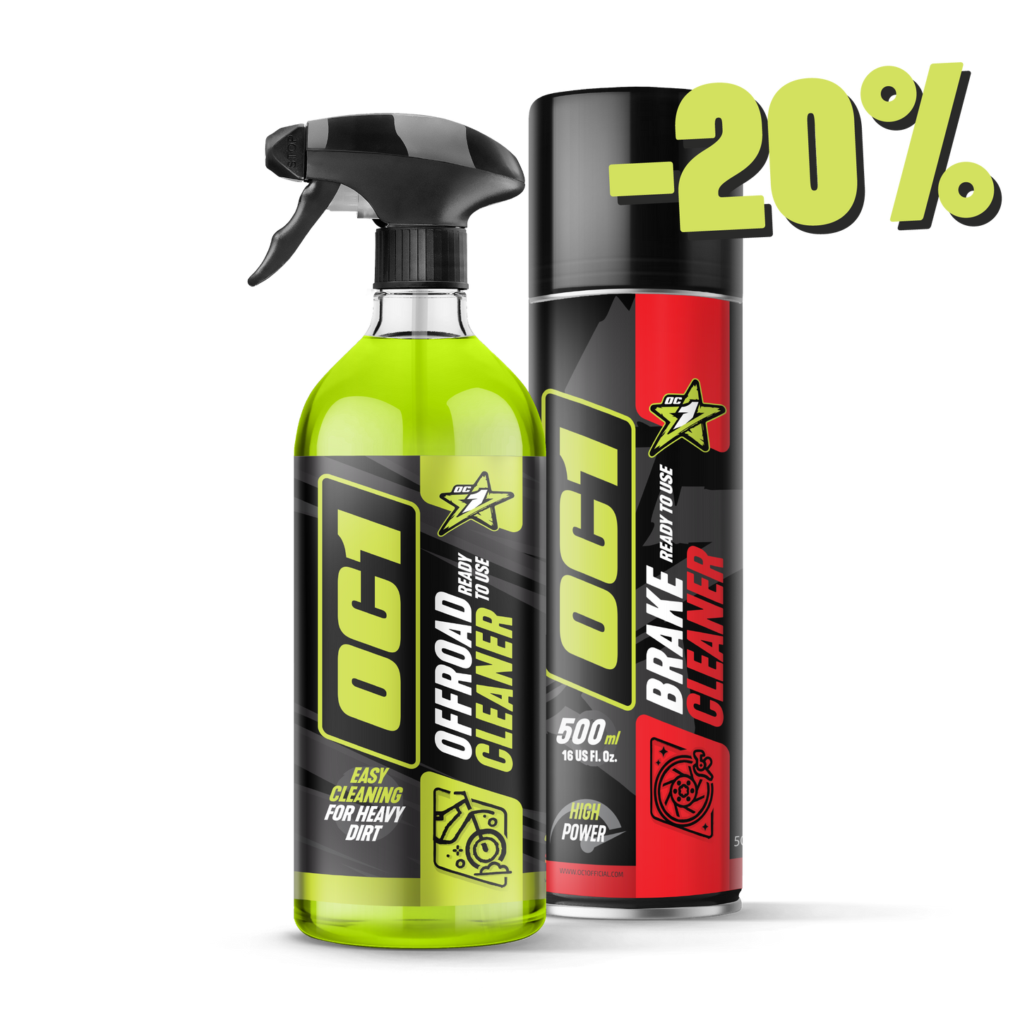Płyn do mycia motocykli Offroad + Odtłuszczacz 500ml