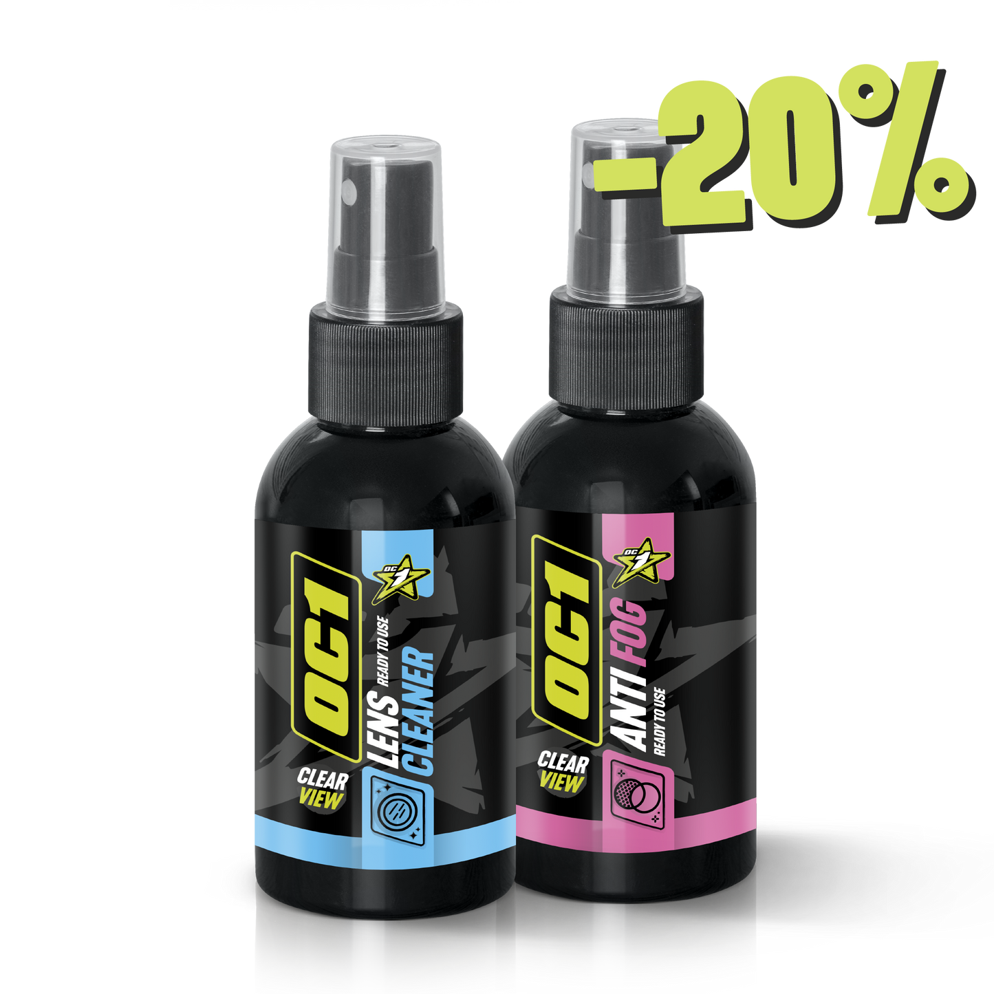 Płyn do mycia okularów i gogli 100ml + Anty para do okularów/gogli/wizjerów 100ml