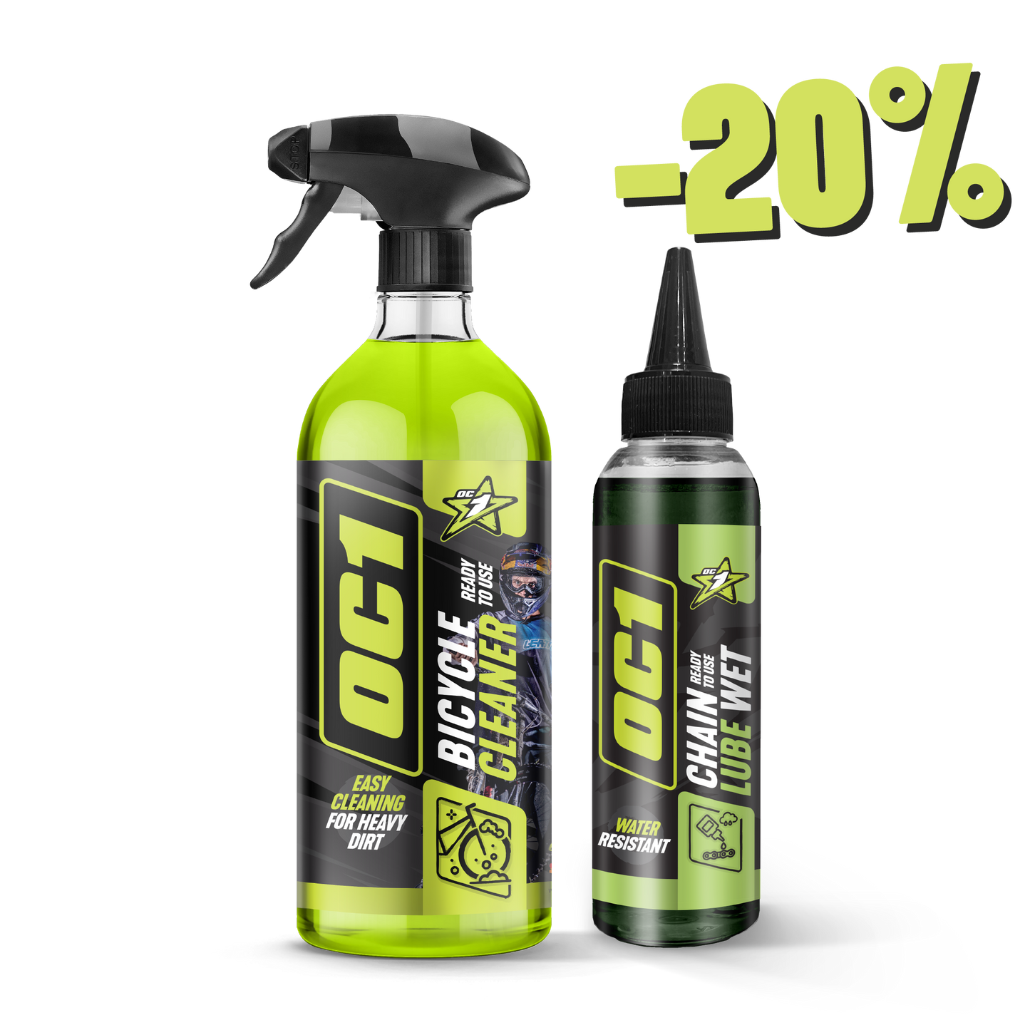 Płyn do mycia roweru 0,95l + Smar do łańcucha na mokre warunki 125ml