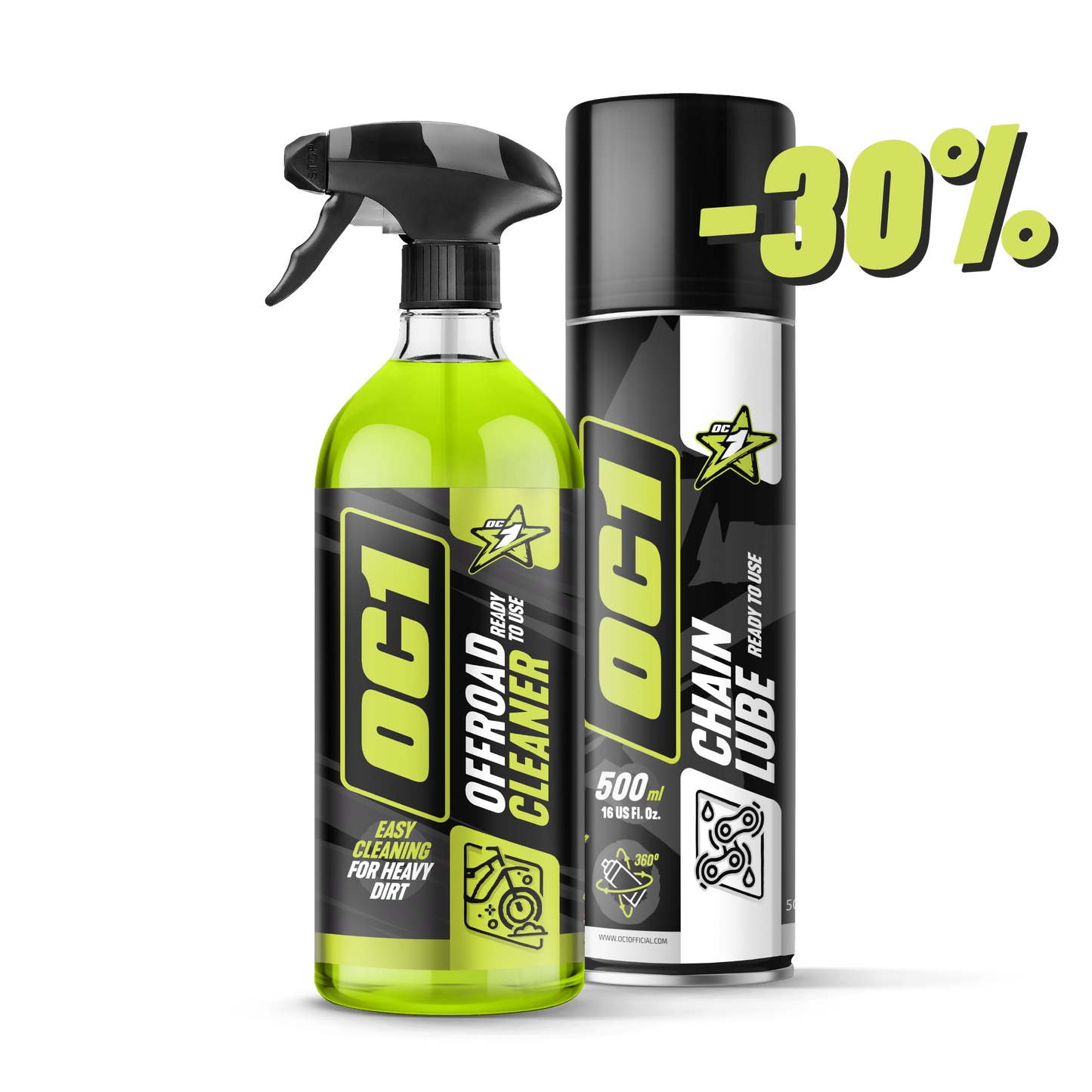 Płyn do mycia motocyki Offroad 0,95l + Smar do łańcucha 500ml