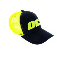 Czapka z daszkiem OC1 Lime Cap, widokboku, energetyczny limonkowy kolor i sportowy design trucker